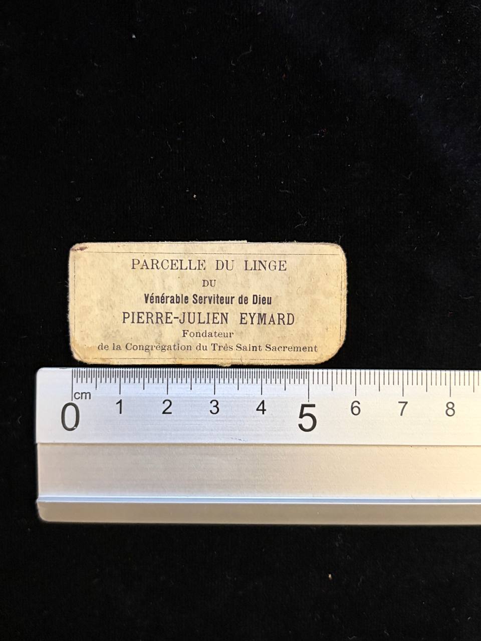 Saint Peter Julian Eymard Relic – Ex Linteis, Original Cloth Relic | Vintage Eucharistic Devotional
