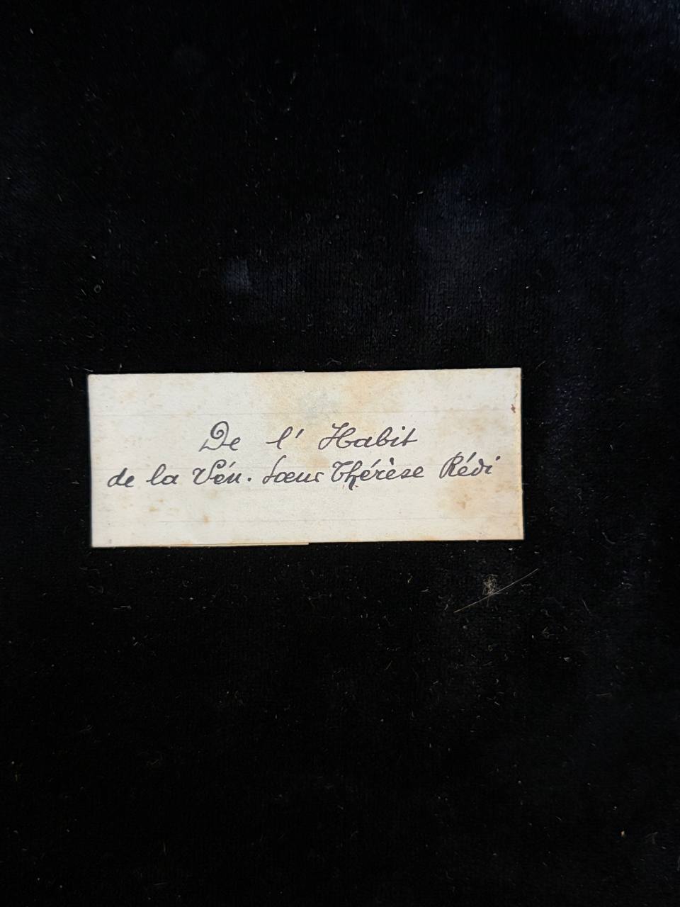 Relic from the Habit of Venerable Sister Thérèse – Antique Catholic Relic with Wax Seal