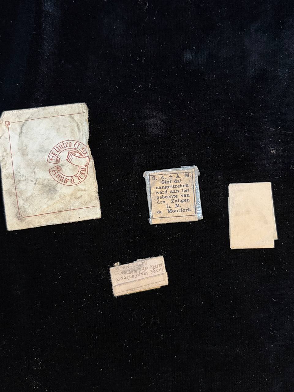 Blessed Louis-Marie de Montfort Relic – Cloth Touched to His Bones | Antique Sealed Relic Packet
