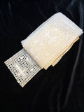 Catholic Liturgical Lace – White Ecclesiastical Textile with Chi-Rho | 4.8 m
