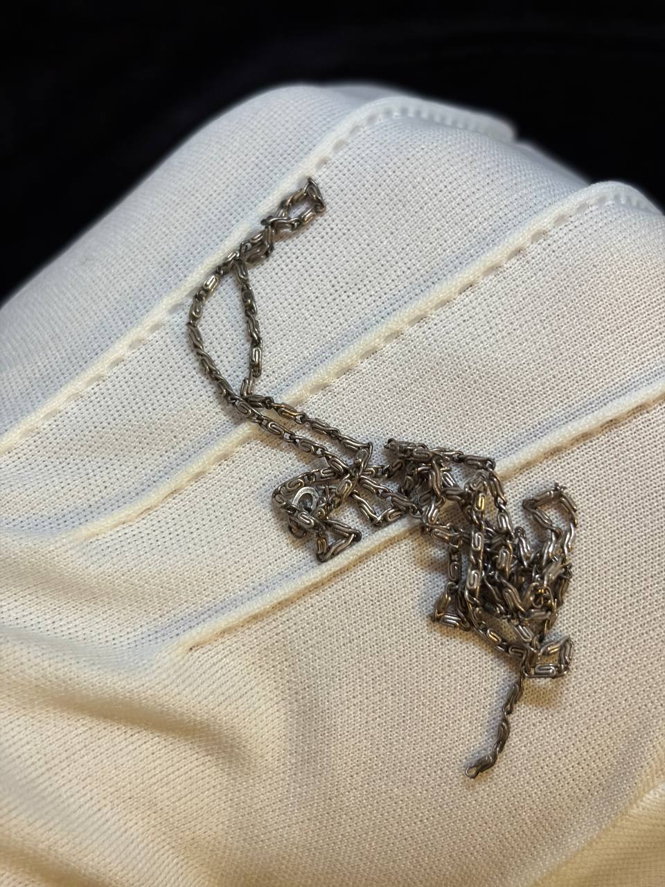 Vintage Silver Chain for Cross Pendant – Delicate 22 cm Religious Necklace Chain
