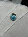 Marian Medal with Blue Enamel – Small Virgin Mary Religious Pendant | French Catholic Devotional