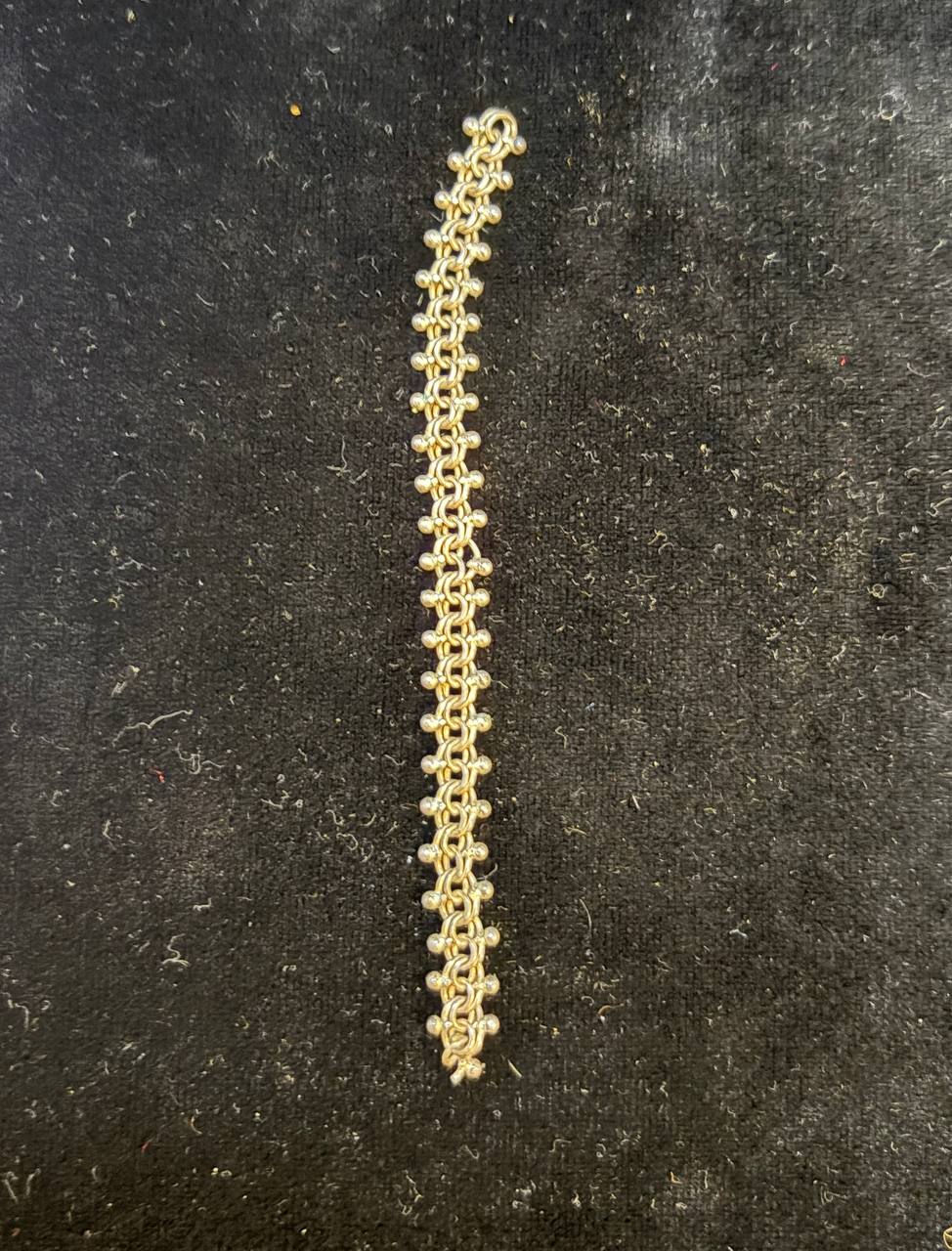 Catholic Decorative Chain – Intricate Gold-Tone Chain with Granulated Beads | 10 cm