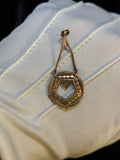 Antique Sacred Heart of Jesus Pendant – Intricate Openwork Catholic Devotional Medal