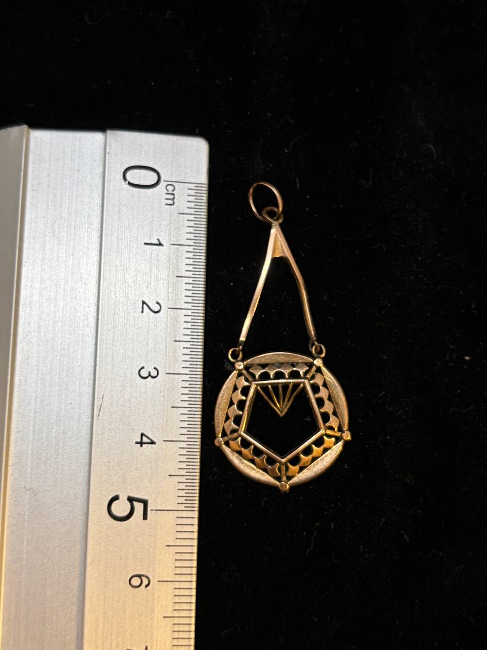 Antique Sacred Heart of Jesus Pendant – Intricate Openwork Catholic Devotional Medal