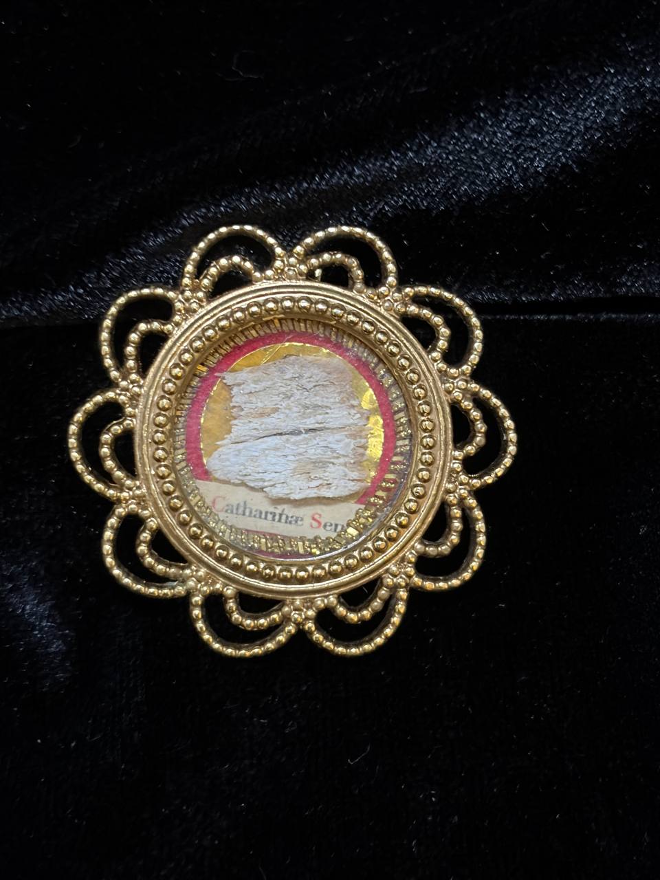 Rare Antique Relic of Saint Catherine of Siena | 19th-Century Reliquary & Episcopal Authentication