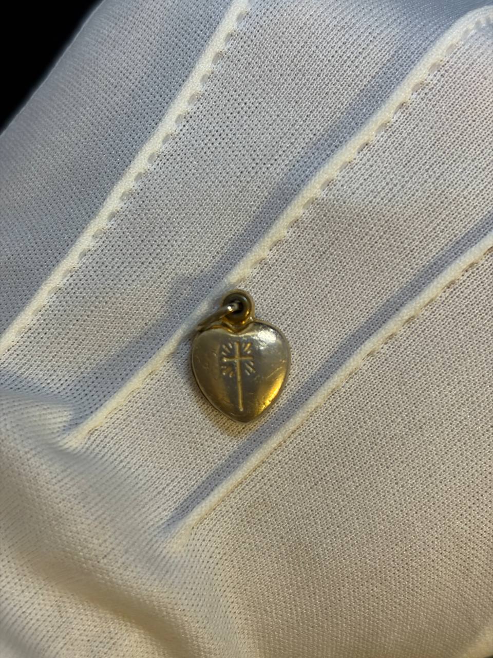 Vintage Agnus Dei Heart Medal | Catholic Devotional Reliquary Pendant
