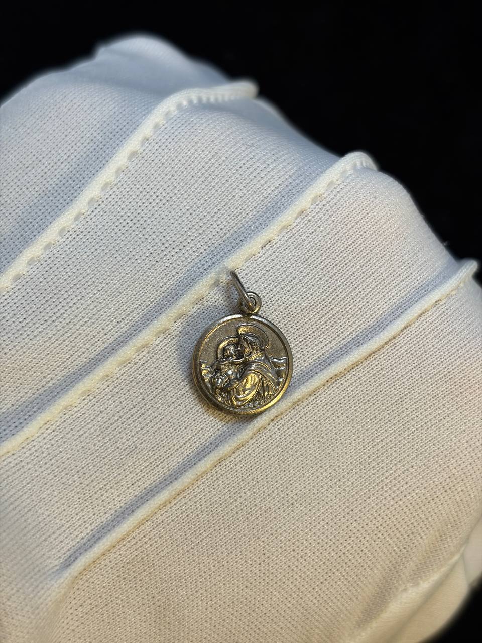 Antique Catholic Relic Medal | Sealed Wax Reliquary Pendant with Sacred Fragment