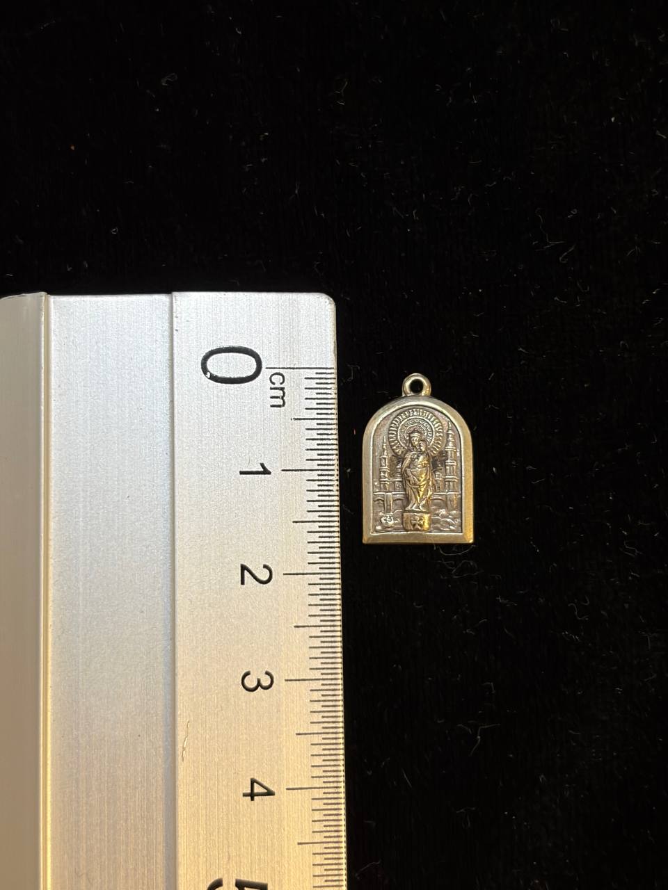Vintage Catholic Saint Medal | Arched Devotional Pendant | Religious Medal