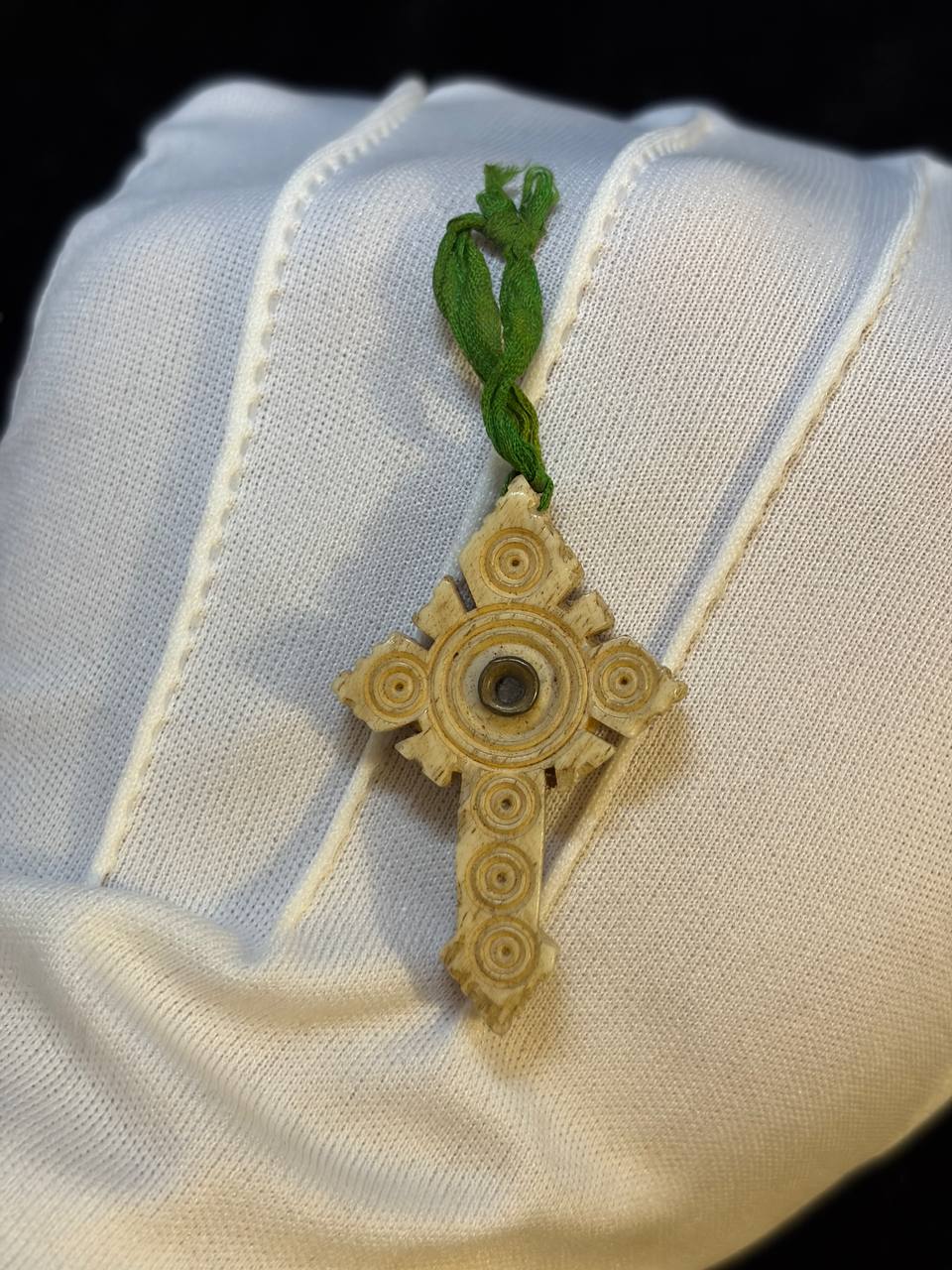 Vintage Ethiopian Orthodox Cross Pendant | Hand-Carved Geometric Devotional Cross