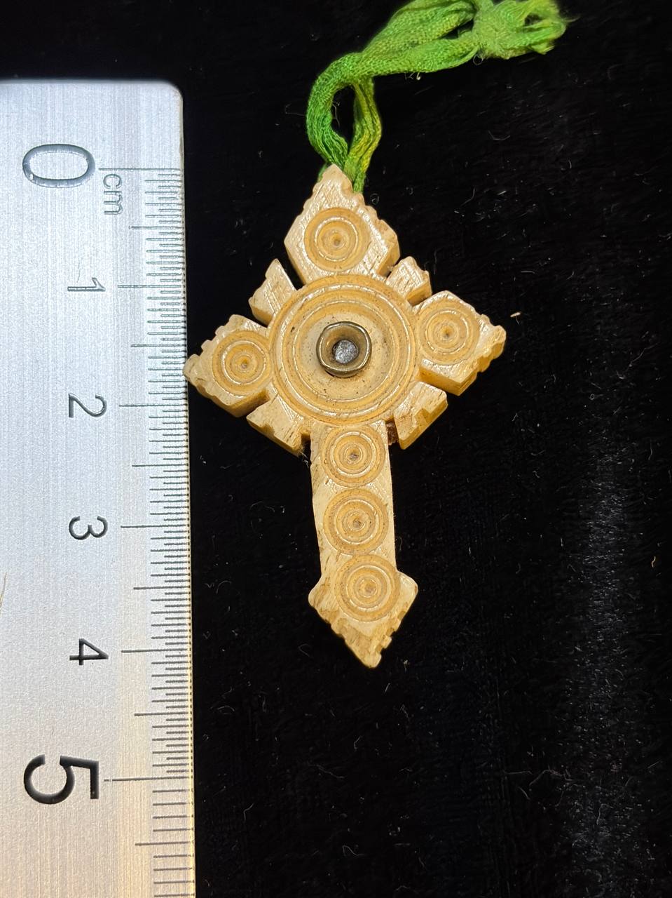 Vintage Ethiopian Orthodox Cross Pendant | Hand-Carved Geometric Devotional Cross