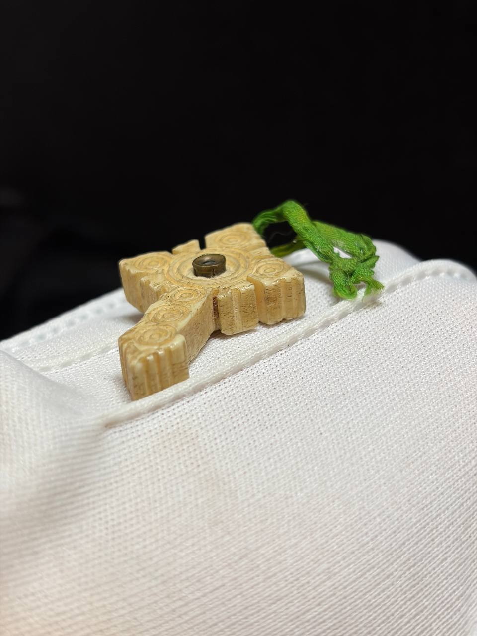 Vintage Ethiopian Orthodox Cross Pendant | Hand-Carved Geometric Devotional Cross