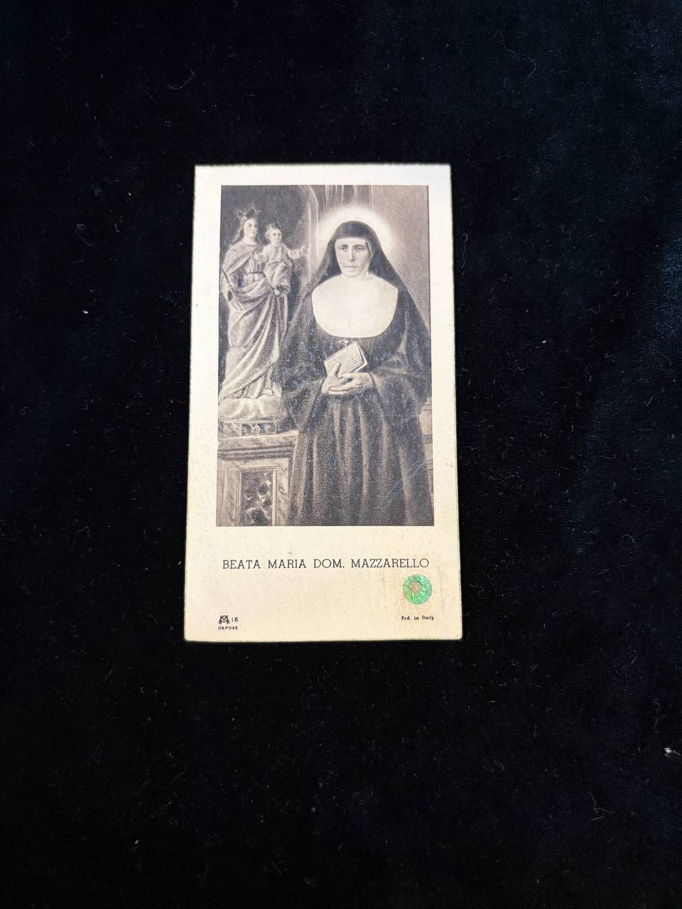 Antique 1939 Catholic Holy Card | Blessed Maria Domenica Mazzarello | Original Devotional Prayer Card