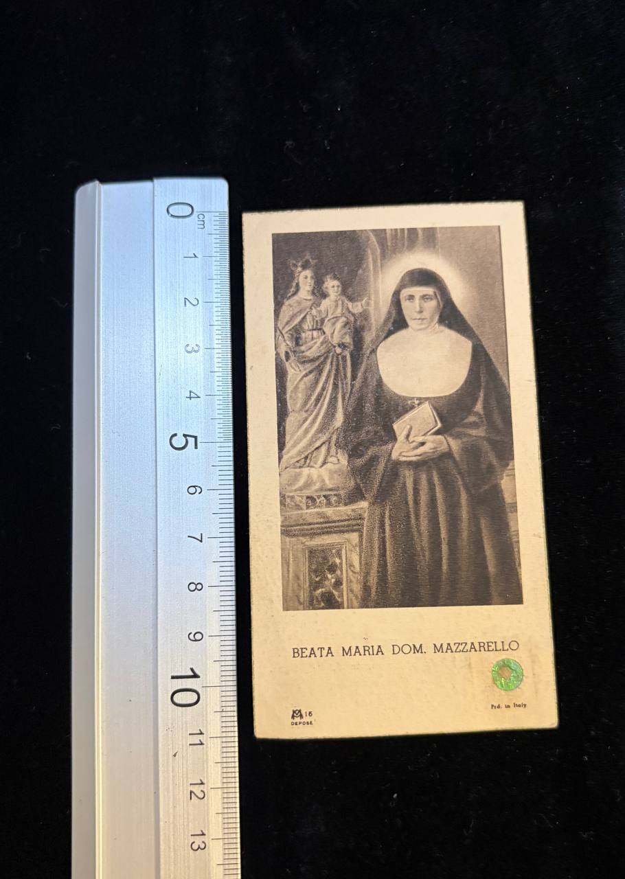Antique 1939 Catholic Holy Card | Blessed Maria Domenica Mazzarello | Original Devotional Prayer Card