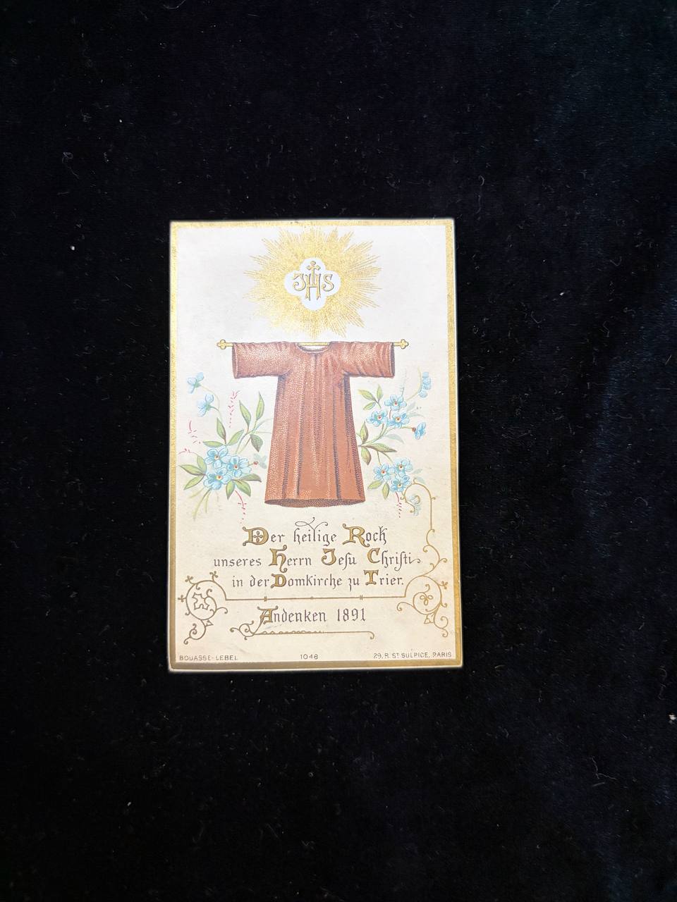 Antique 1891 Holy Robe of Trier Devotional Card | Heilige Rock | Original German Prayer Card