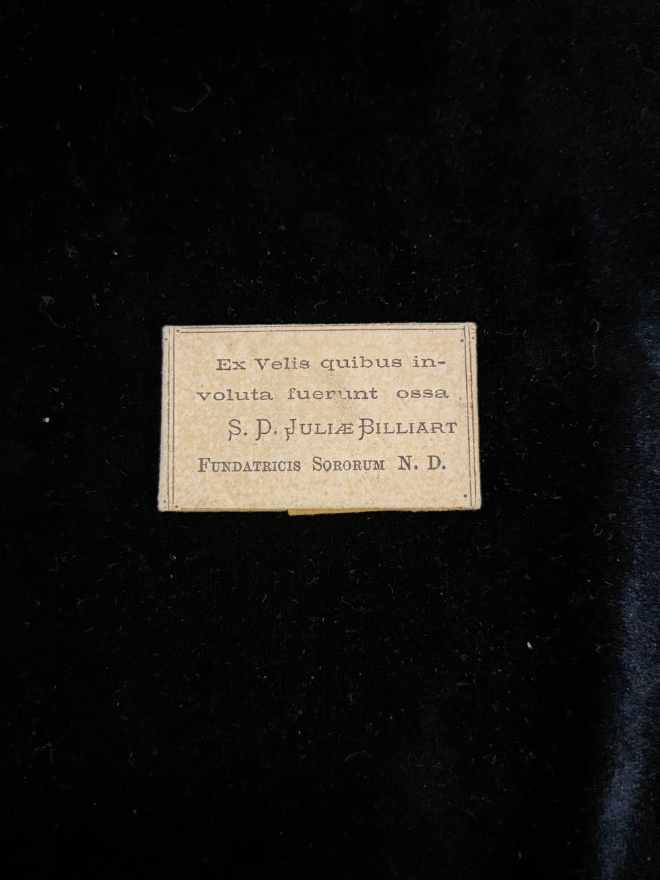 Antique Relic of Saint Julie Billiart | Original Wax-Sealed Relic Label | Notre Dame Foundress