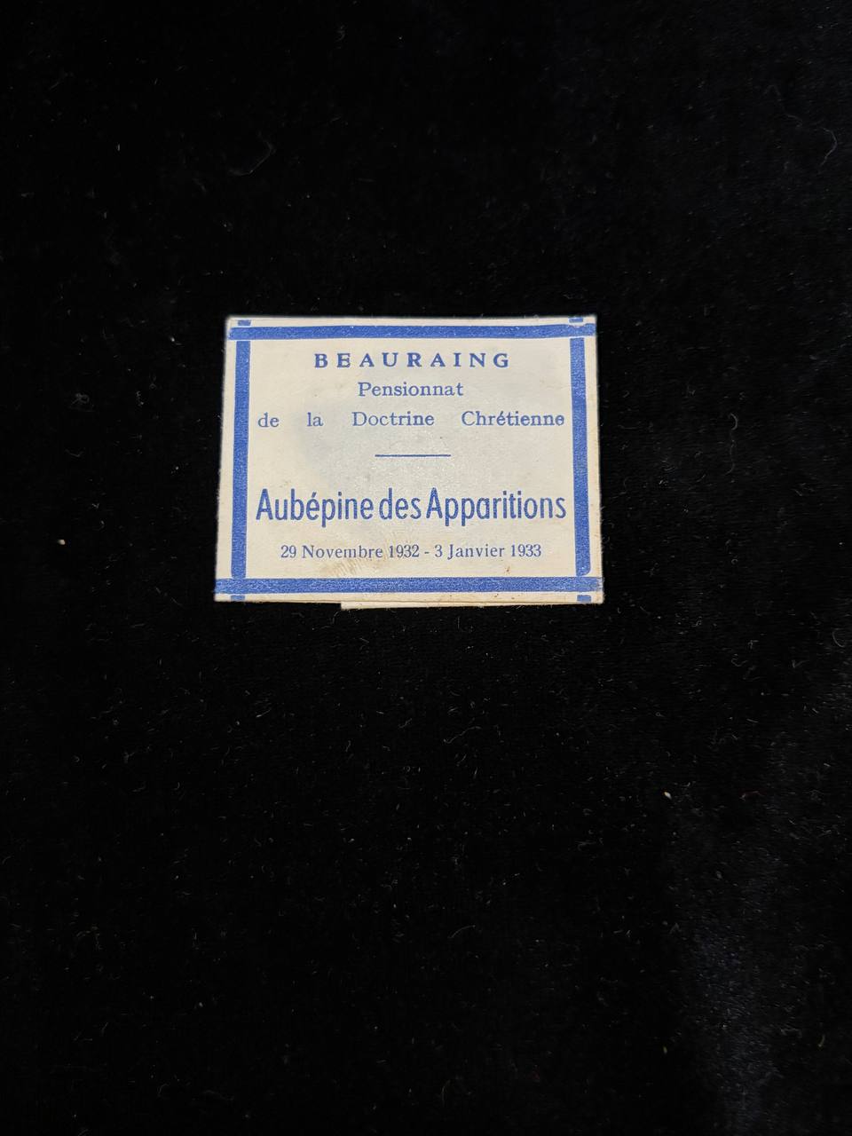 Antique Beauraing Apparition Relic | Aubépine des Apparitions | 1932–1933