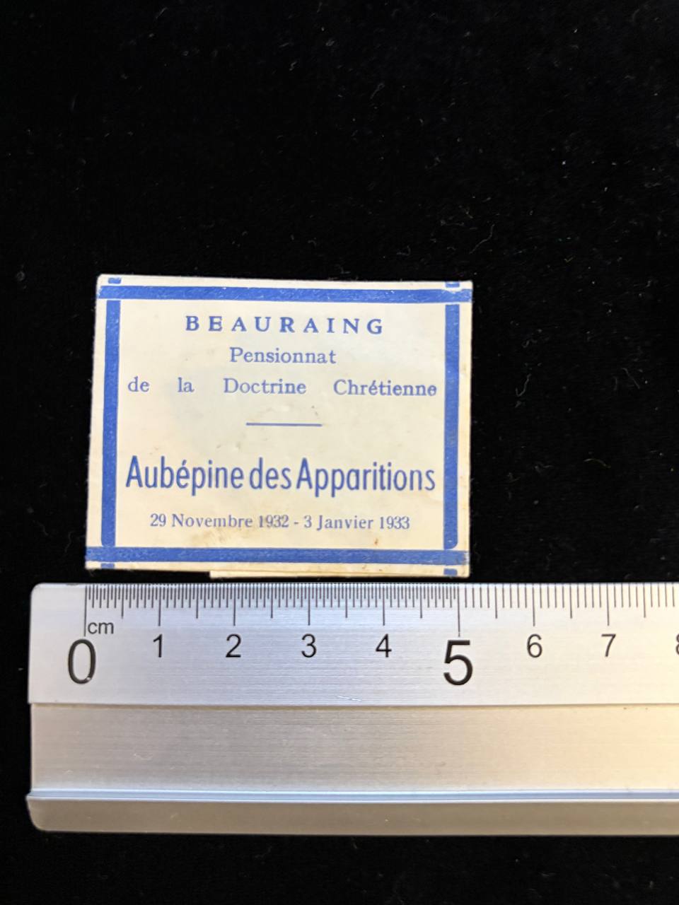 Antique Beauraing Apparition Relic | Aubépine des Apparitions | 1932–1933