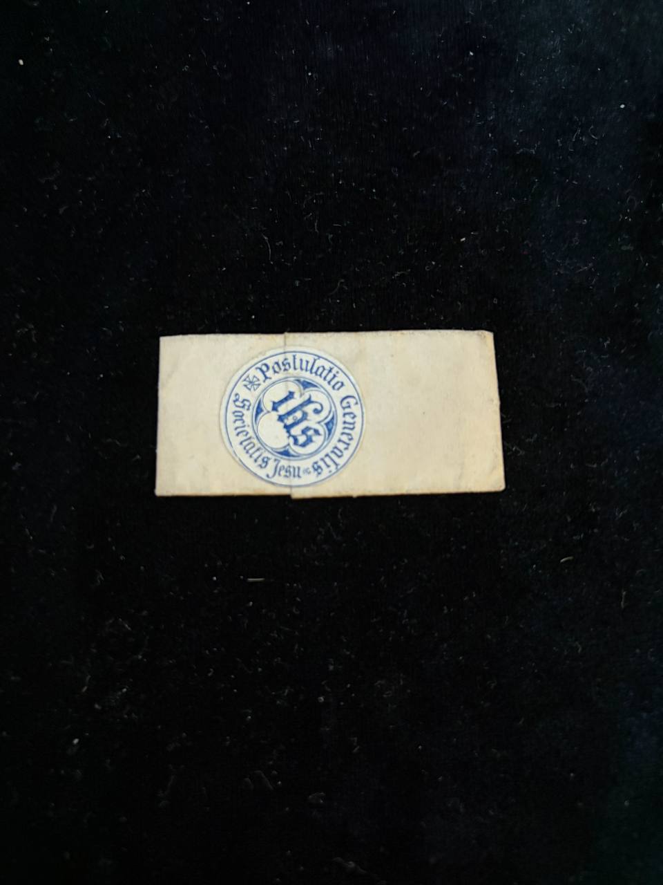 Antique Relic of Venerable Adolphe Petit, S.J. | 1914 Fragment of His Clothing | Jesuit Devotional Relic