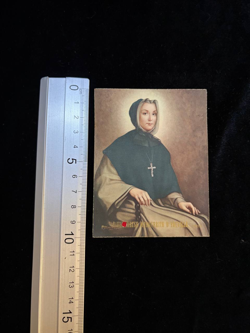 Rare 1959 Relic Card of Blessed Marguerite d’Youville | Original Catholic Devotional Card