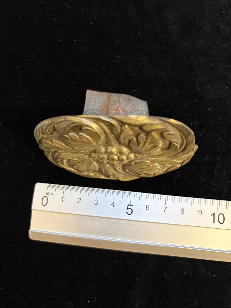Vintage Ornate Floral Belt Buckle, Oval Embossed Brass-Coloured Decorative Buckle, Antique Style – photo 4