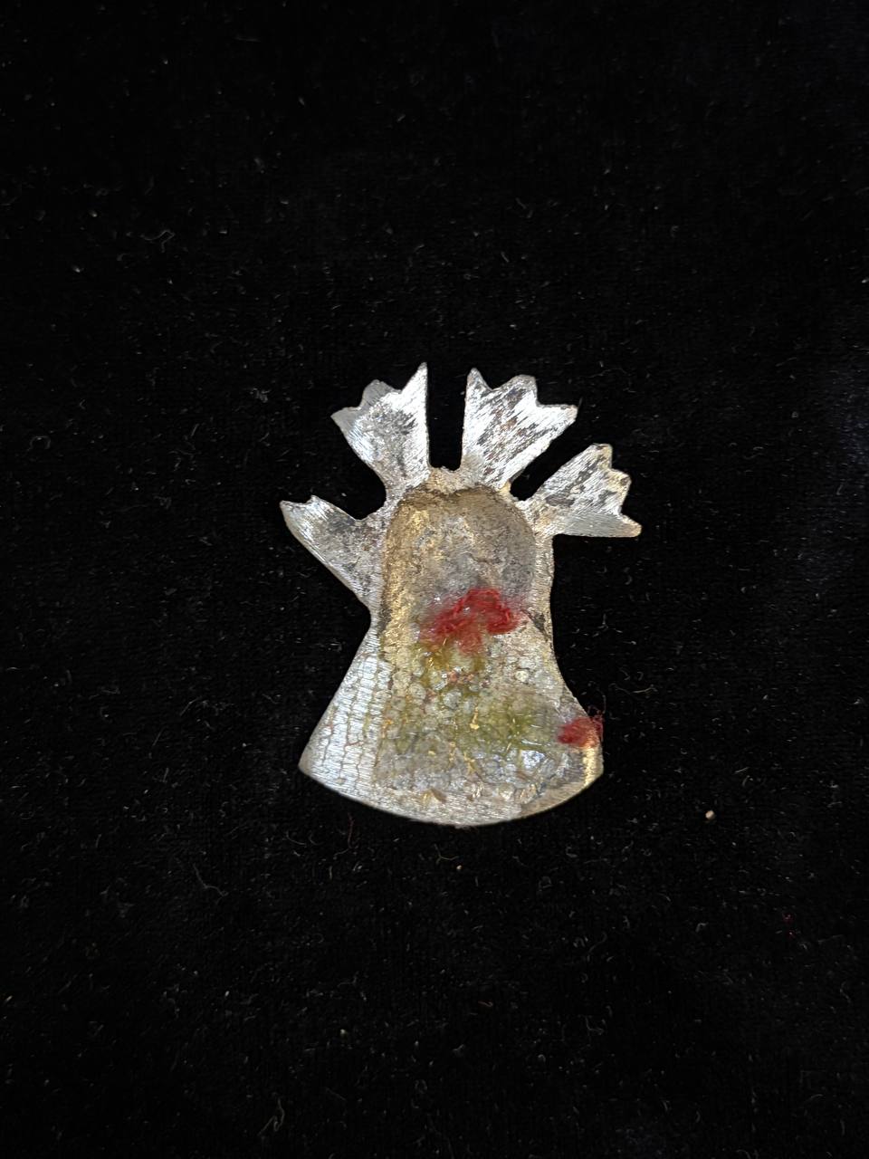 Vintage Jesus Christ Devotional Medal, Silver-Tone Relief Plaque, Catholic Religious Pendant – photo 2