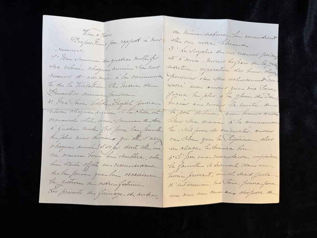 Antique Belgian Convent Manuscript / Religious Manuscript / Nun's Handwritten Document