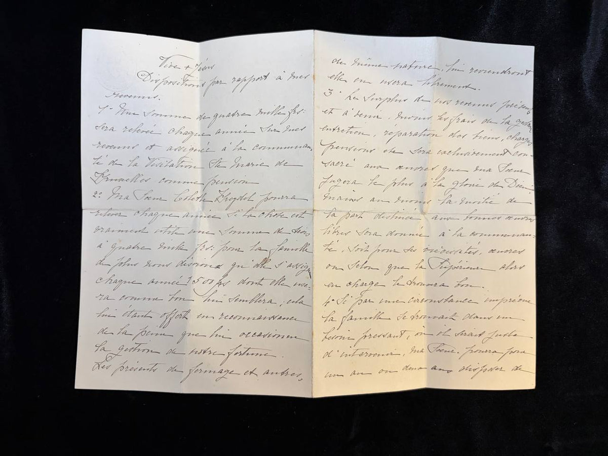 Antique Belgian Convent Manuscript / Religious Manuscript / Nun's Handwritten Document