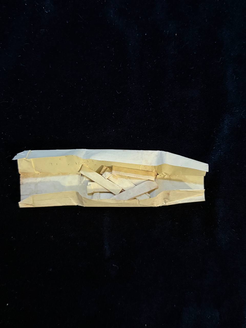Antique Unidentified Textile Fragments | Original Paper Relic Packet | Catholic Devotional Object