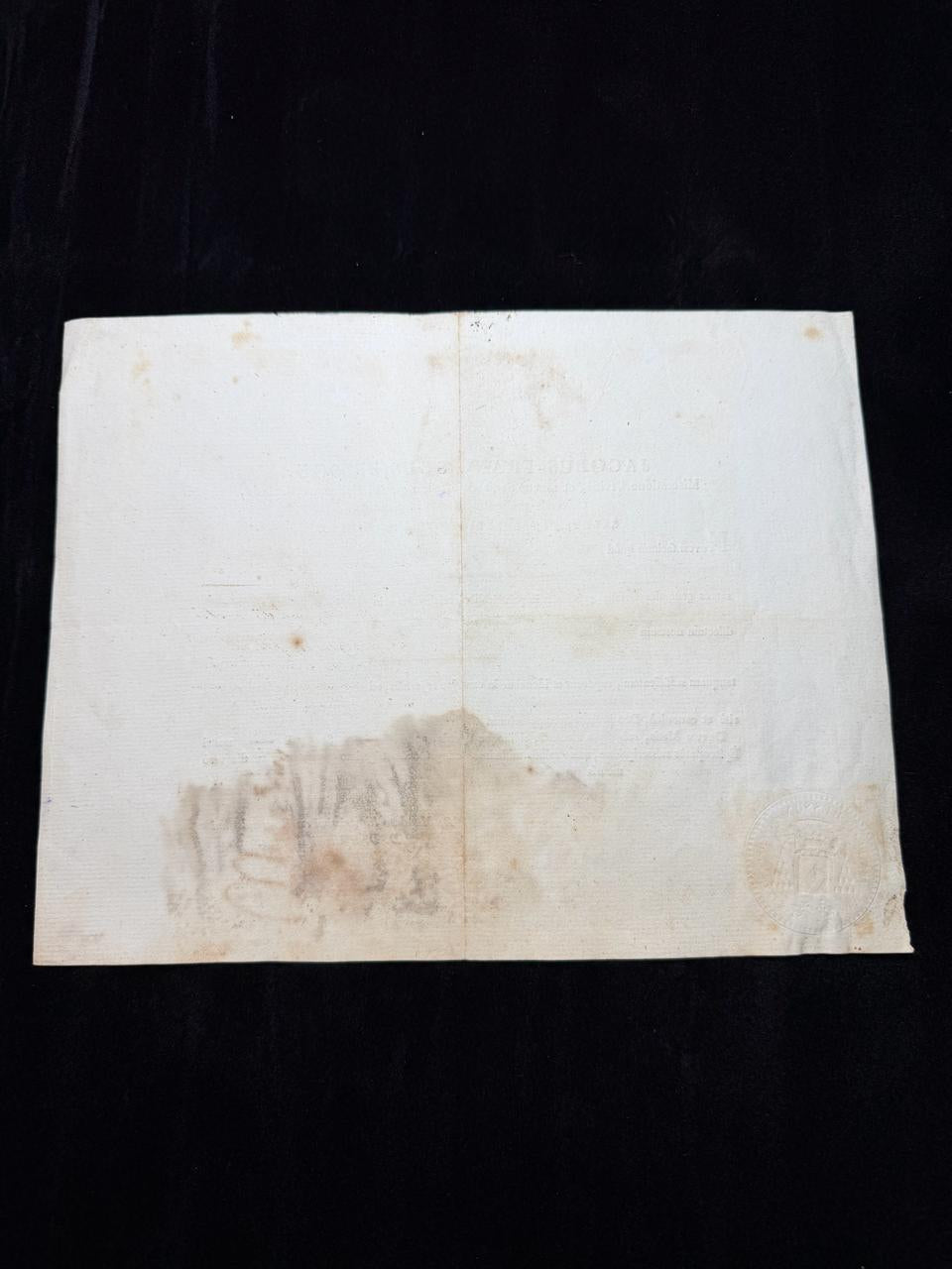 Rare 1834 Catholic Ecclesiastical Ordination Document Bishop Jacobus-Franciscus Besson – Diocese of Metz – Embossed Seal
