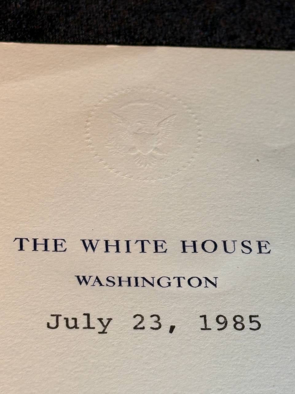 Ronald Reagan – Signed Letter on White House Letterhead – July 23, 1985