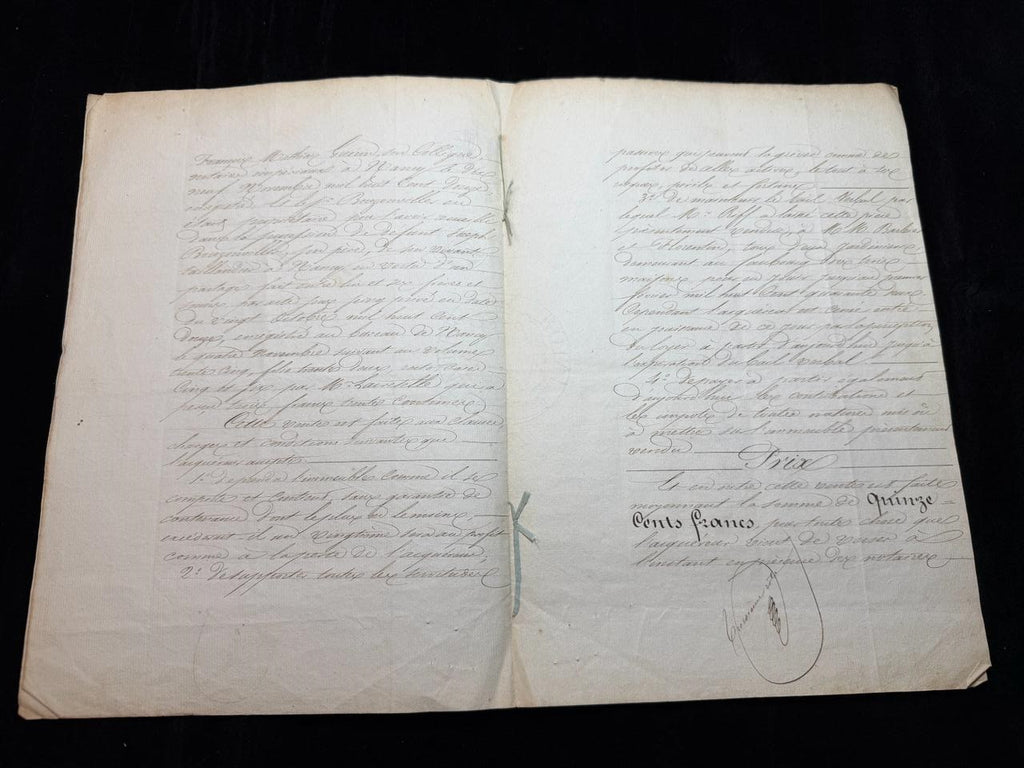Royal French Notarial Document Louis-Philippe I – Nancy – 19th Century