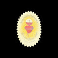 Antique Sacred Heart Jesus French Devotional Cloth Badge Catholic