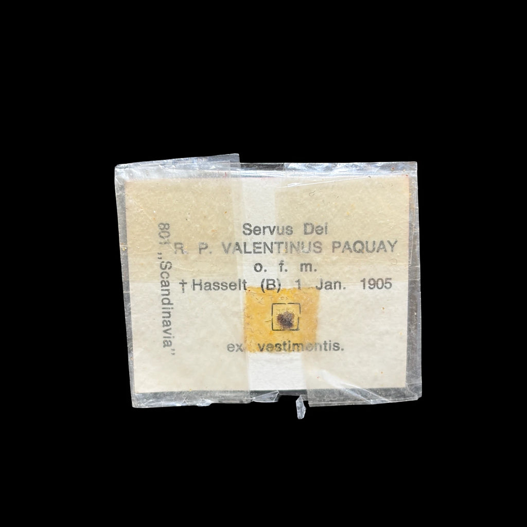 Relic Servant of God Valentinus Paquay Ex Vestimentis Catholic Cloth