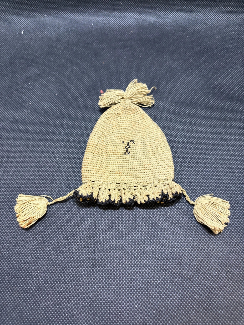 Antique Catholic Crocheted Liturgical Purse Monogram T Religious Textile