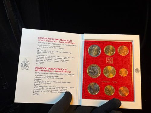 atican City Euro Coin Set 2024 – Special Issue650th Anniversary of the Death of Francesco Petrarca