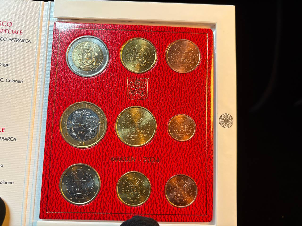 atican City Euro Coin Set 2024 – Special Issue650th Anniversary of the Death of Francesco Petrarca